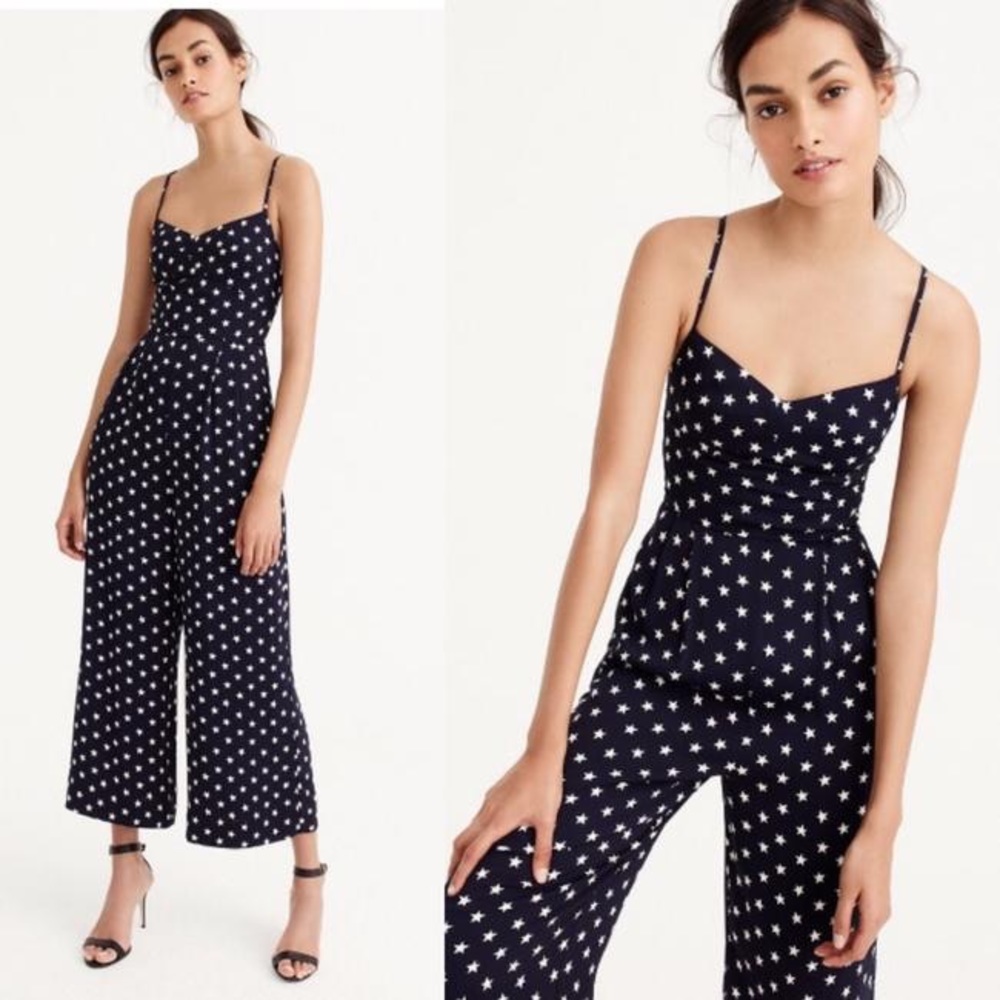 J. CREW star print tie-back jumpsuit